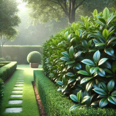 Laubhecke aus Kirschlorbeer – Immergrüner Sichtschutz für Ihren Garten - Kirschlorbeer-Hecke: Pflanzung, Pflege & Tipps