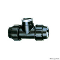 PE-Rohr T-Verbinder 25 mm &times; 1/2" IG &times; 25...