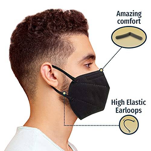 10 x YUNYIFU FFP2 Maske Schwarz, 9,90